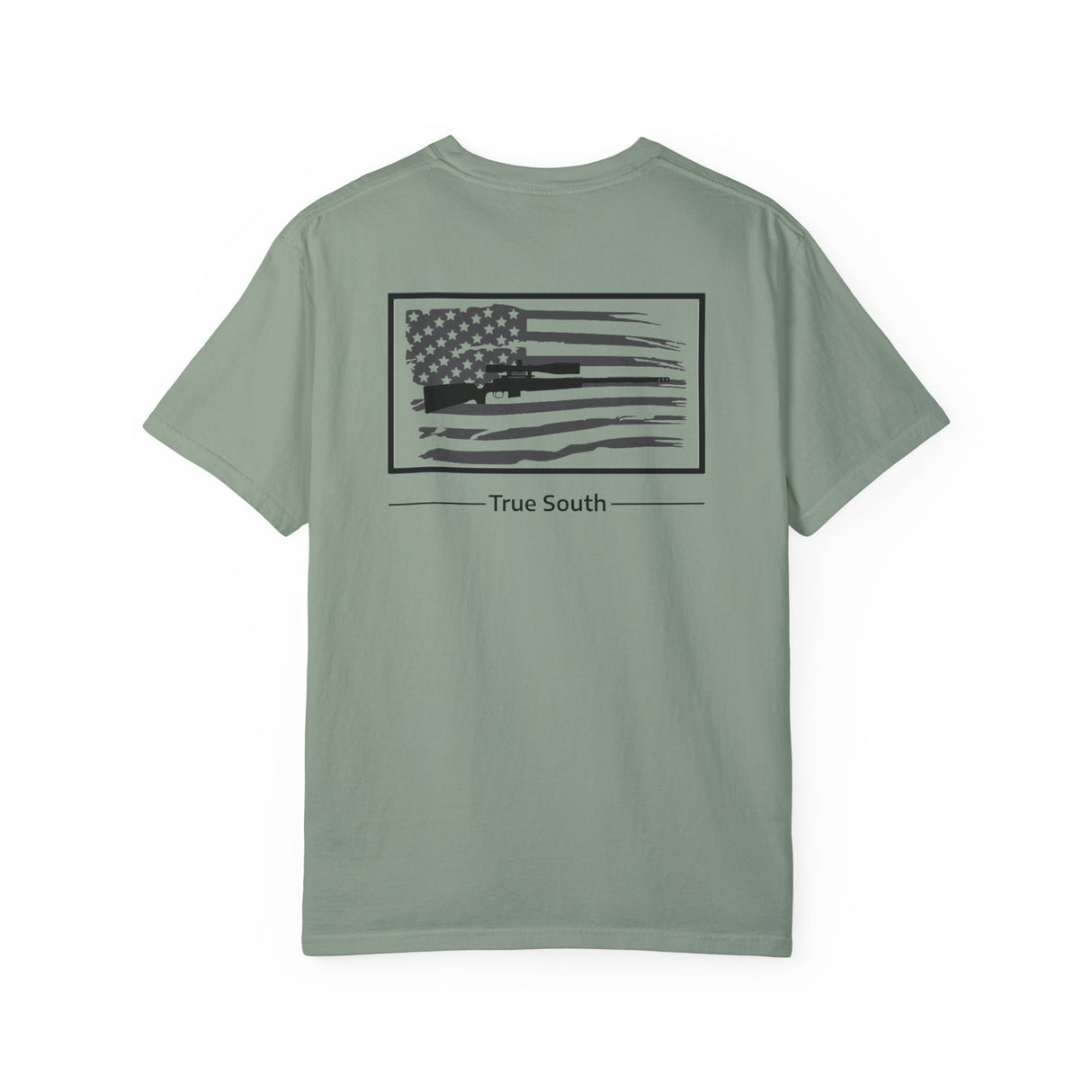 Flag with Rifle Shirt Printify