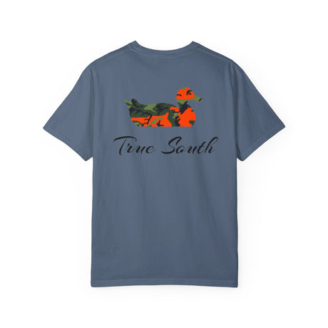 Orange Camo Duck Shirt Printify